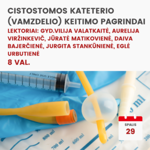 Hibridiniai mokymai CISTOSTOMOS KATETERIO (VAMZDELIO) KEITIMO PAGRINDAI 2026.10.29