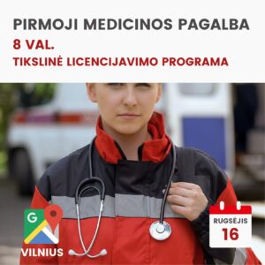 PIRMOJI MEDICINOS PAGALBA 2026 rugsėjis VILNIUS