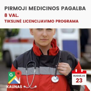 PIRMOJI MEDICINOS PAGALBA 2026 rugsėjis KAUNAS