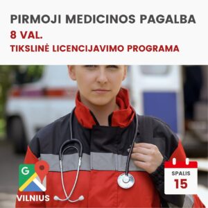 PIRMOJI MEDICINOS PAGALBA 2026 spalis VILNIUS