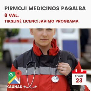 PIRMOJI MEDICINOS PAGALBA 2026 spalis KAUNAS